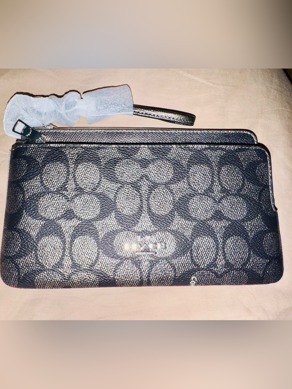 Coach Metallic Multi Signature double zip Wristlet CW968 - NWT $198 - Picture 2 of 16